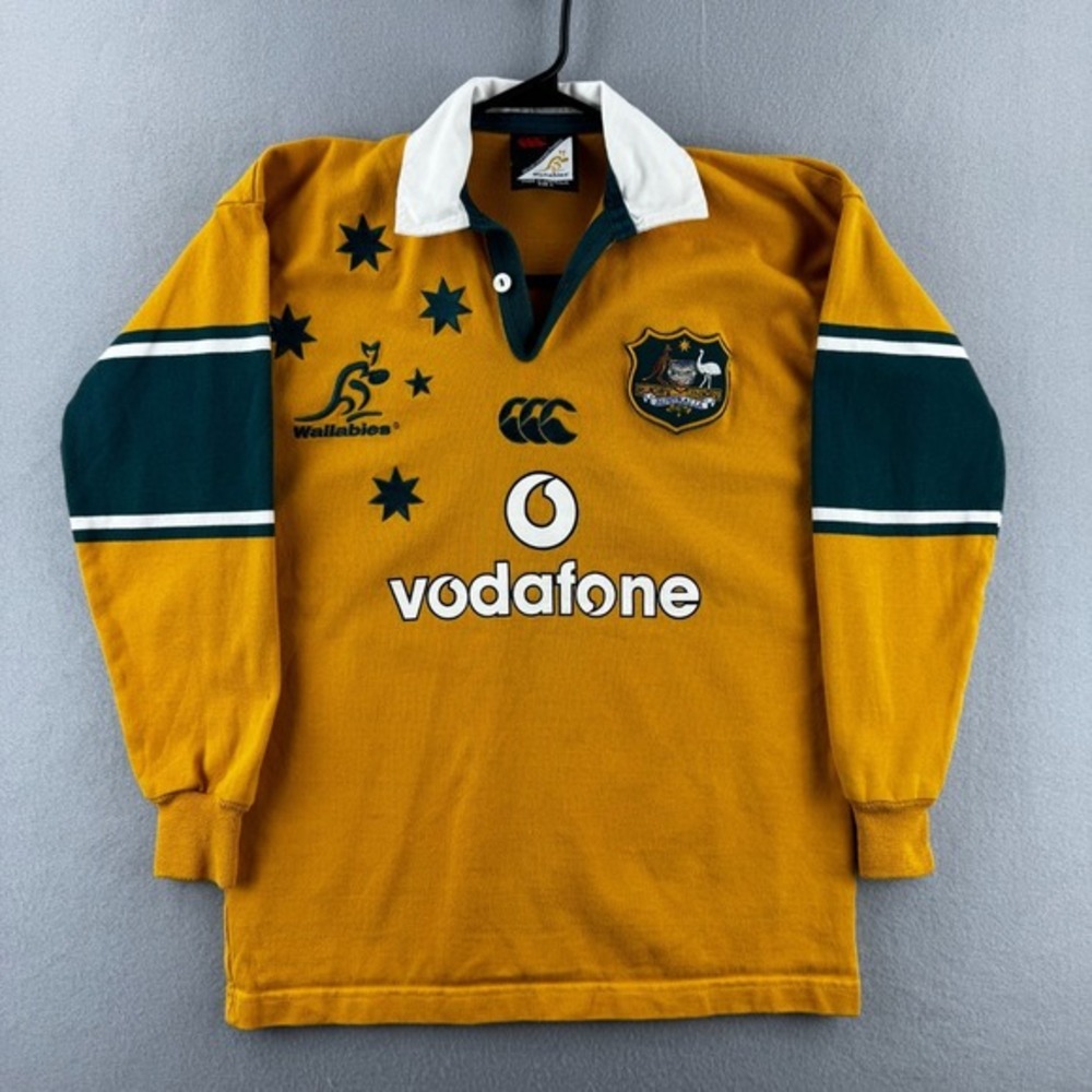 Australia Rugby Union Jersey Mens Small Canterbury Vodafone Wallabies‎ Cotton